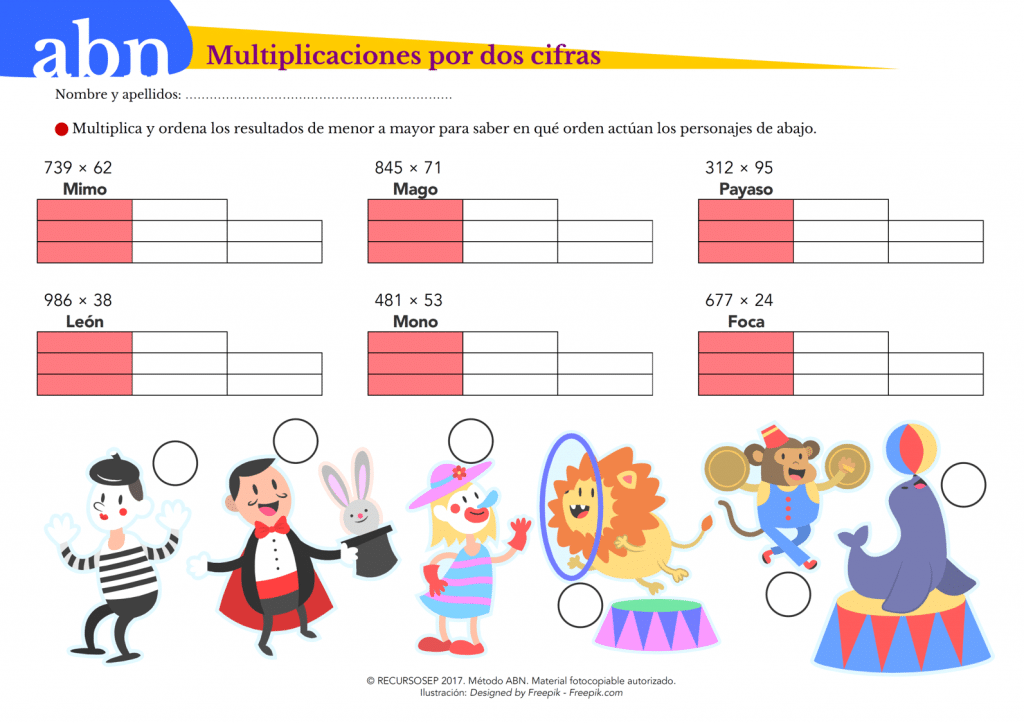 Multiplicaciones por dos cifras (ABN/CBC)