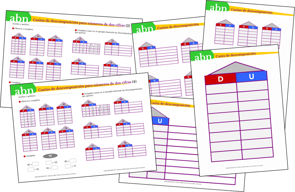 Resultado de imagen de casitas decenas abn