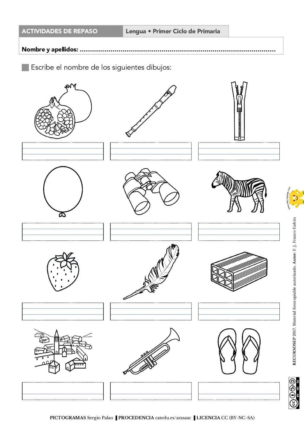 Actividades Repaso Lengua 4 Primaria