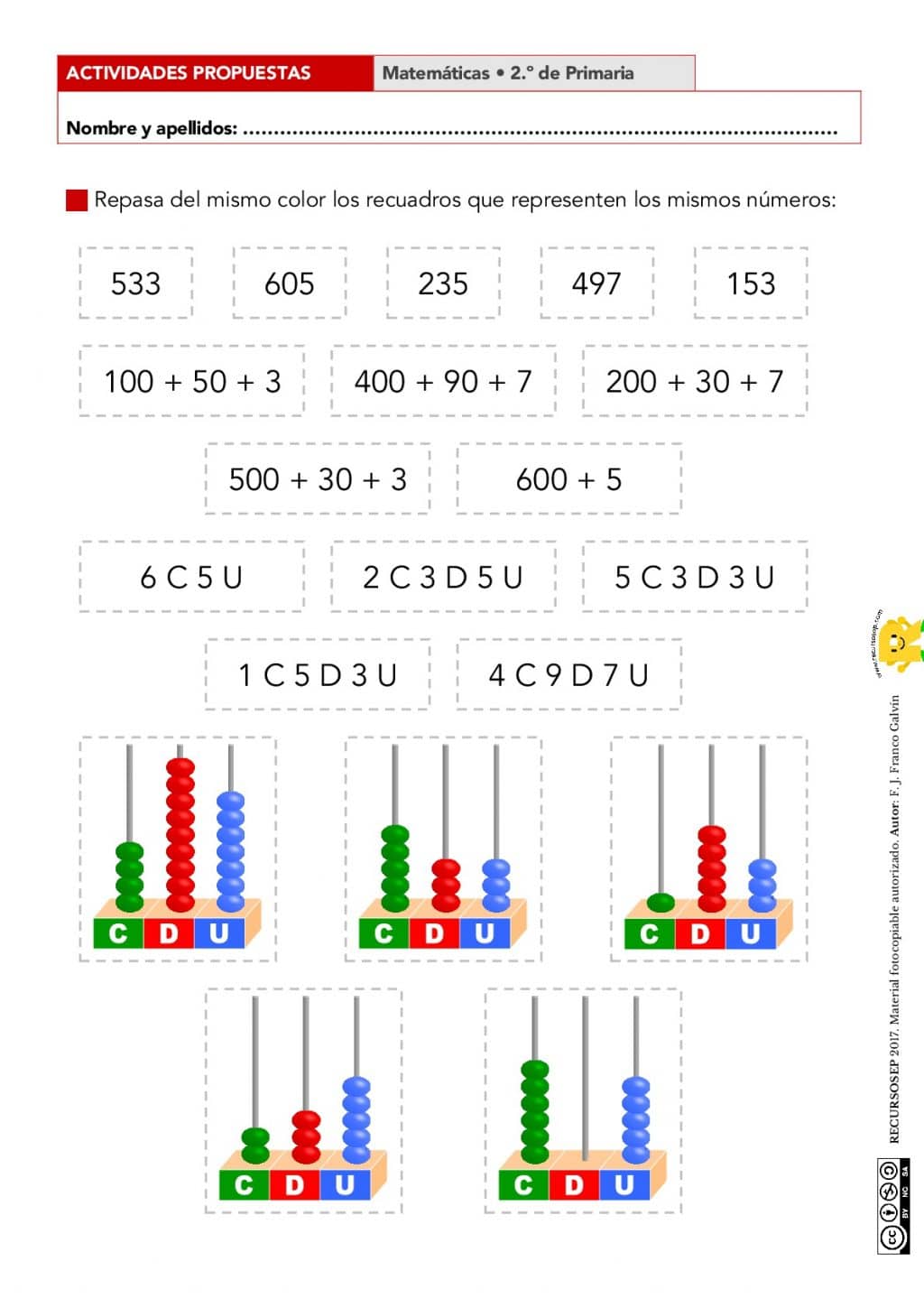 Actividades Matematicas 2 Primaria Numeracion 001