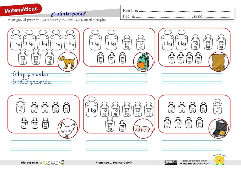 Matematicas Actividades Pesas matematicas-actividades-pesas
