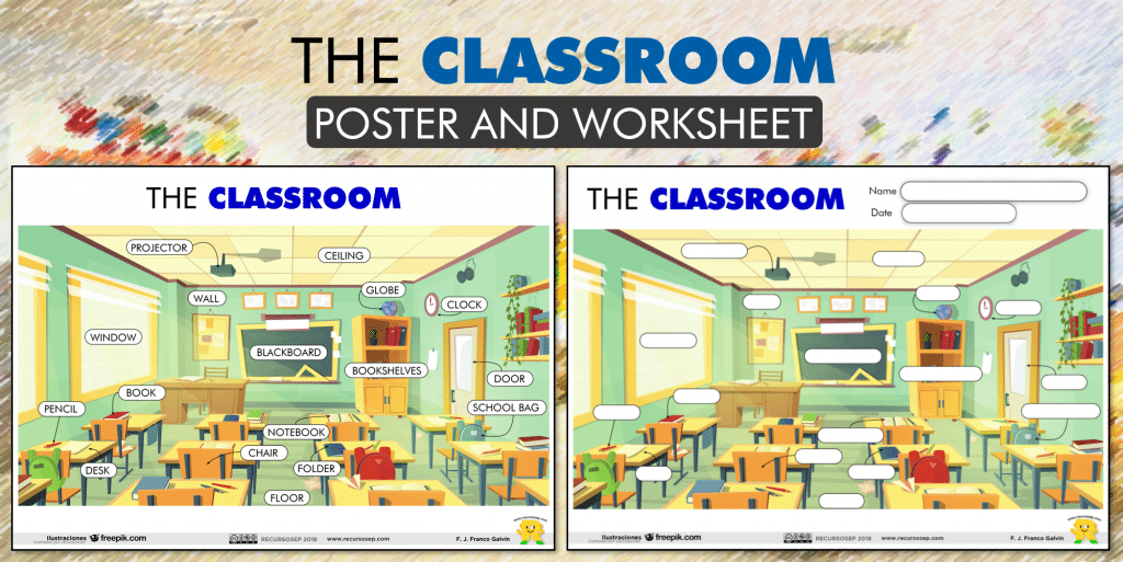 classroom vocabulary poster worksheet
