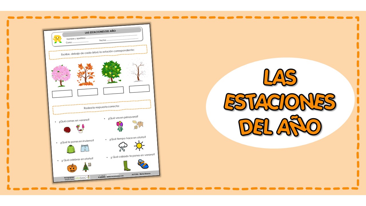 Ficha Las Estaciones Del Año