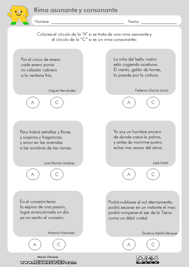 rima consonante o asonante