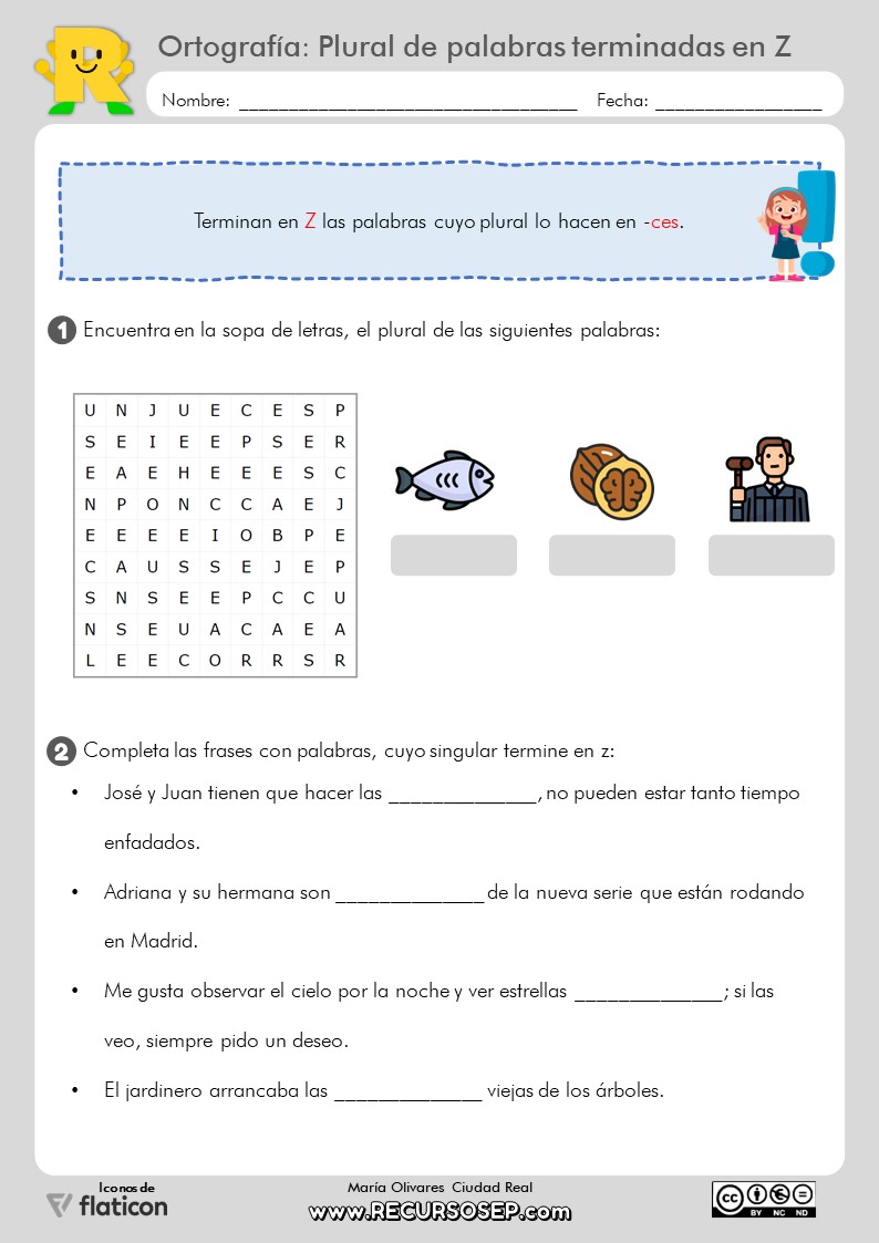 Regla plural z 1 